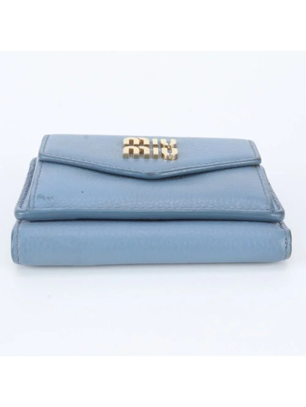 Miu Miu Leather Trifold Wallet Compact